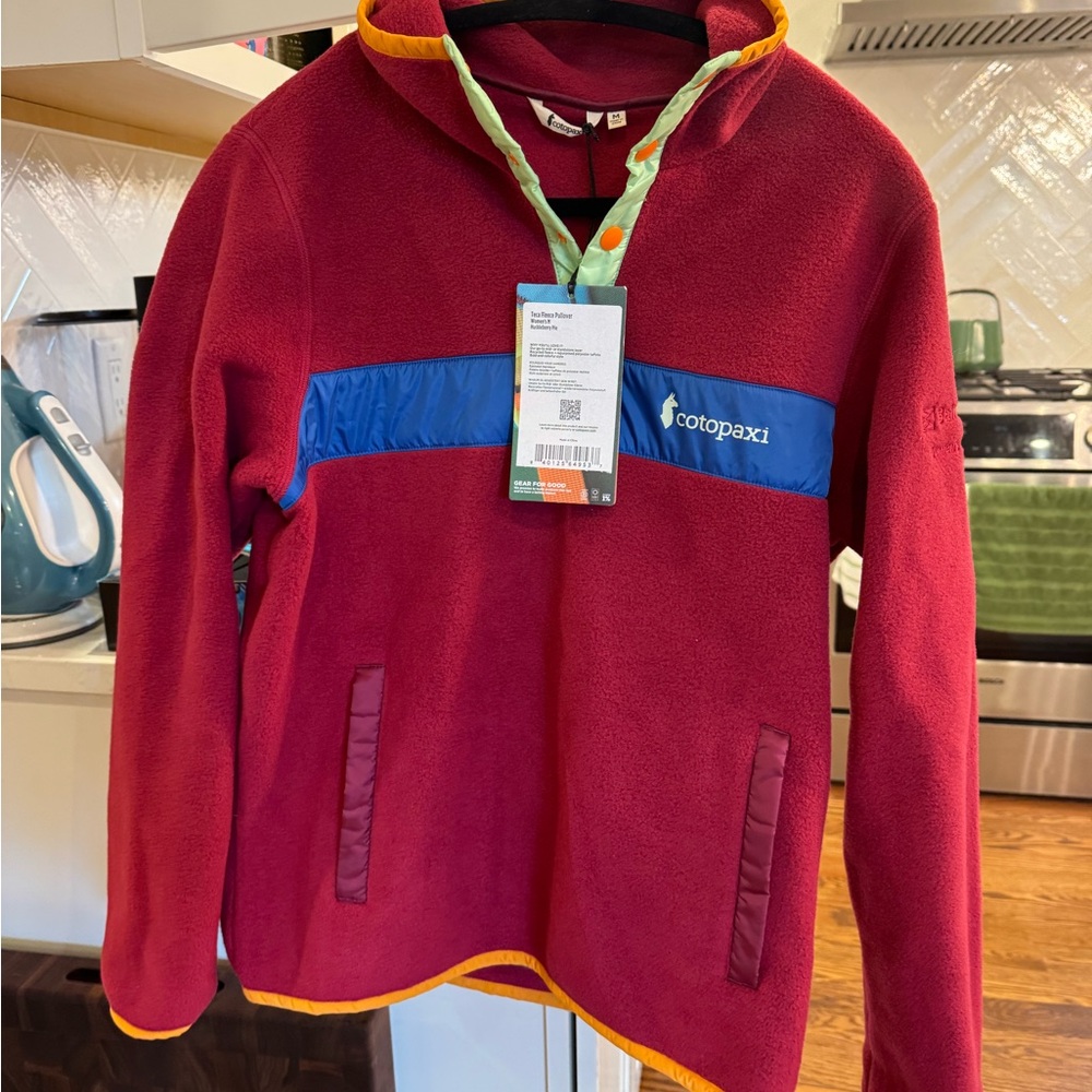 Cotopaxi Women's Fleece Jacket - Red and Blue